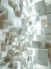Abstract Geometric Cubes Background
