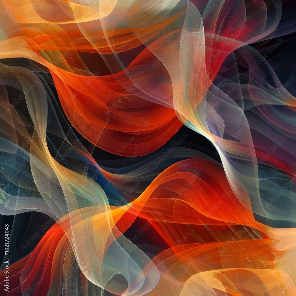 Canvas Prints Abstract Flowing Colors