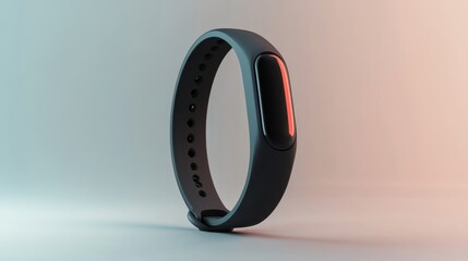 Fitness Tracker on Grey Background with Copy Space Generative AI