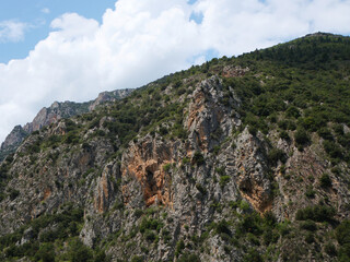 Mountains and nature of France, Villefranche de conflent, travel, vacation, beautiful postcard view, summer