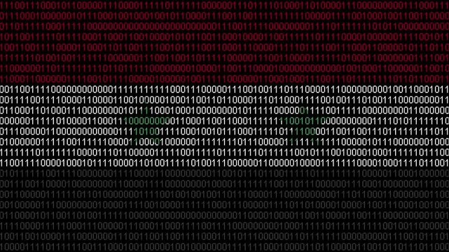 Binary code on flag of Syria. Program source code or Hacker concept on Syrian flag. Syria digital technology security, hacking or programming
