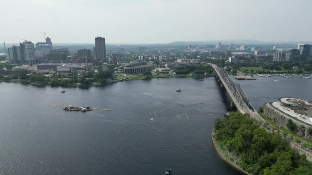 Drone Footage of Ottawa and Gatineau from Above