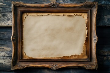 a picture frame with a piece of paper in it