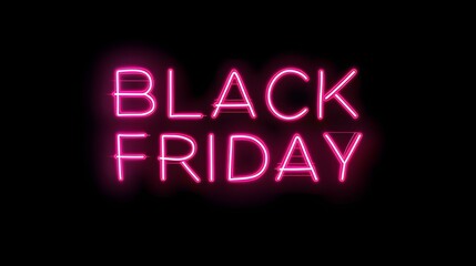 Blush 'BLACK FRIDAY' Neon Sign on an elegant Dark Background