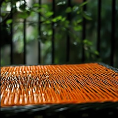 Rattan background with an intricate woven texture, ideal for organic product packaging, interior design, or furniture-themed illustrations.