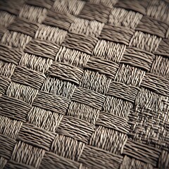 Obraz premium Rattan background with an intricate woven texture, ideal for organic product packaging, interior design, or furniture-themed illustrations.