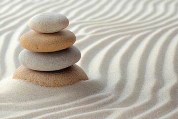 a stack of rocks sitting on top of a sandy beach