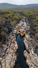 Caminhada Trekking Travessia Natureza Rio Preto Chapada dos Veadeiros Cerrado Paisagem Rios Seca...