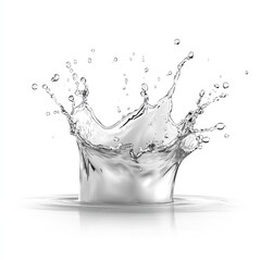 Realistic water splash isolated wave-style on a transparent background
