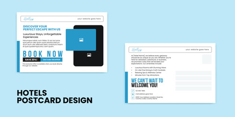 Hotels postcard Design Real Estate Postcard Design