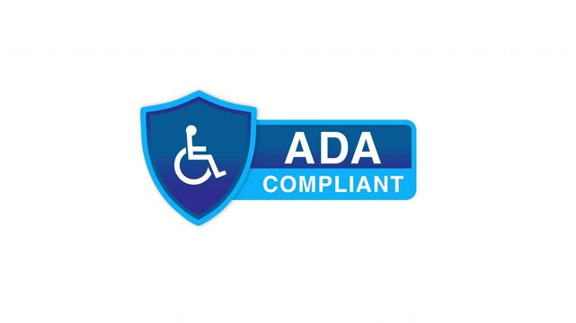 American Disabilities Act badge seal Animation - ADA compliant