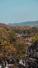 Caminhada Trekking Travessia Natureza Rio Preto Chapada dos Veadeiros Cerrado Paisagem Rios Seca...