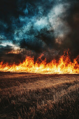 Feuer auf Feld