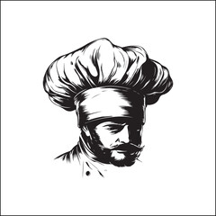 chef, cook, hat, cooking, illustration, food, restaurant, icon, vector, cartoon, 3d, symbol, cuisine, cap, person, kitchen, object, silhouette, uniform, design