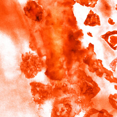 Watercolor Brushstroke Pattern. Orange Leopard