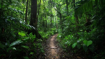 Fototapeta premium Dense Forests and Jungles Landscape for Travel and Adventure Generative AI