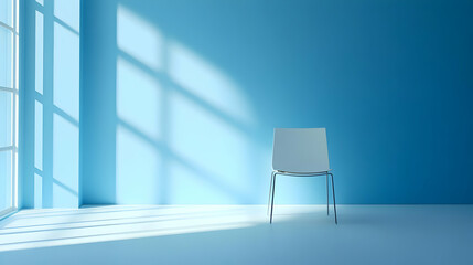 Blue Room with a Chair Illustration