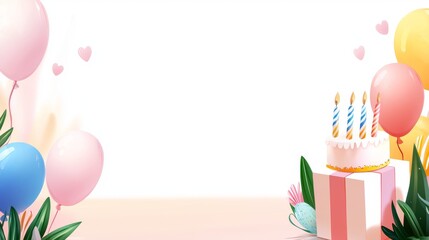 Warm geometric background with moving away party icons, perfect for good-byes and new beginnings with heartfelt camaraderie.