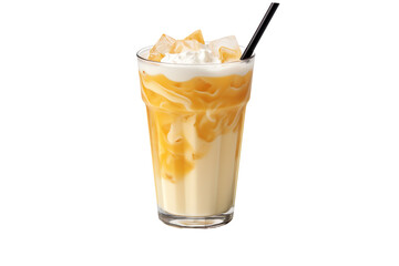 vanilla sweet drink isolated on transparent background