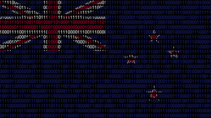Binary code on flag of New Zealand. Program source code or Hacker concept on New Zealand flag. New Zealand digital technology security, hacking or programming © Myvector