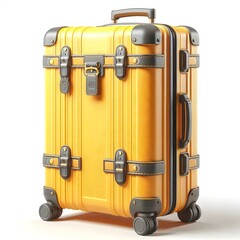 Travel suitcase, Isolated on a white background, vacation travel time concept