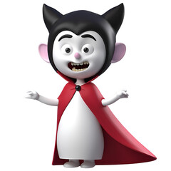Cute Vampire Mouse Cartoon Character 