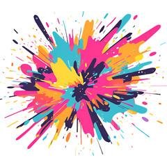 Colorful vector splashes on white background, perfect for holiday celebration design