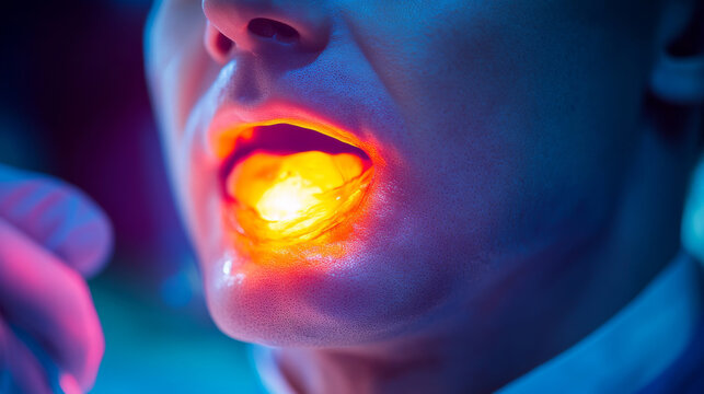 A surgeon operates on the thyroid gland. This could be due to an underactive thyroid (hypothyroidism), a tumor (adenoma), inflammation (thyroadenitis), an enlarged thyroid (goiter), or lack of iodine.