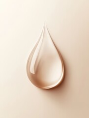 Fototapeta premium A clear drop of water stands out elegantly against a soft background, capturing the transient beauty of nature's simplicity