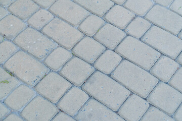 Elegant Pattern of Interlocking Pavers Creating a Subtle Textural Harmony