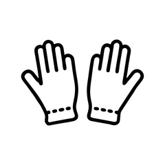 Obraz premium Painter's Gloves Icon, Minimalist Design, Protective Art Tool Representation