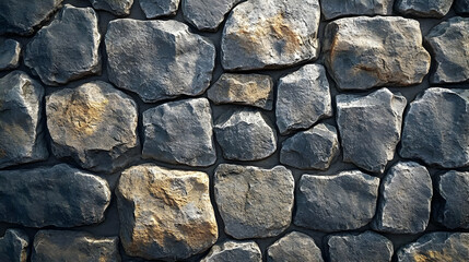 Obraz premium Gray Stone Wall Texture, Close Up