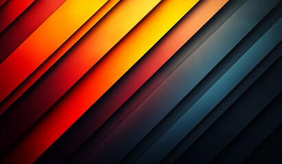 Vibrant geometric patterns and colors. Bold lines create a dynamic visual experience, showcasing a blend of warm and cool colors in an abstract design.