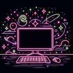 A Futuristic Computer Illustration