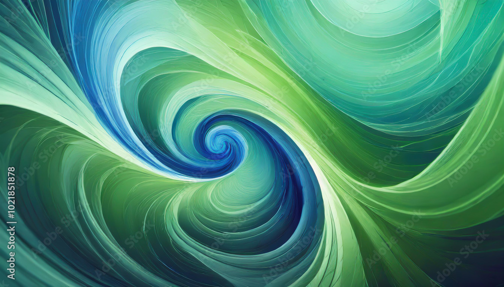 Poster vibrant swirling patterns of green and blue hues create a mesmerizing abstract design ideal for mode