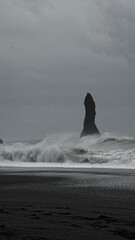 beach Reynisfjara, stacks Reynisdrangar