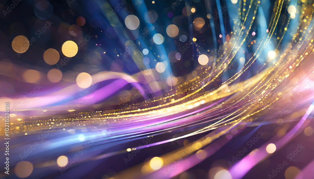 Poster vibrant abstract background with swirling lights and colorful bokeh effect in a mesmerizing display 
