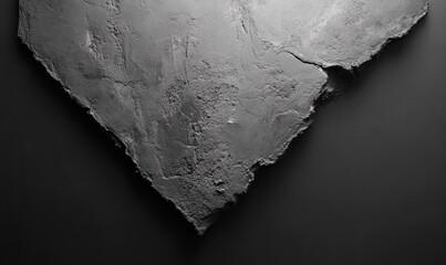 Dark gray plaster surface corner