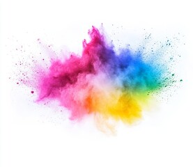 Fototapeta premium A burst of colorful powders fills the air, creating a stunning visual display of vibrant hues under the sun
