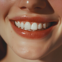 close up of a smiling woman