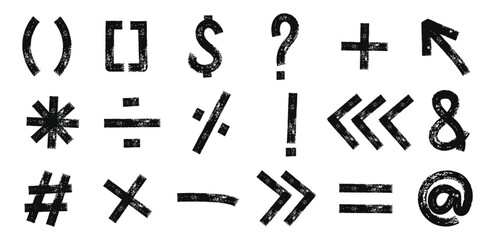 Vector multiplication and cross ink brush stroke icon, punctuation X vector grunge and symbol, plus, symbol, cross sign. Grunge vector illustrations