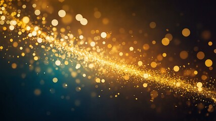 Fototapeta premium Abstract gold themed light electric bokeh background