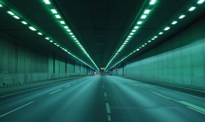 Green overhead road signage before