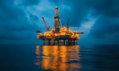 Obraz premium Deepwater oil platform in the