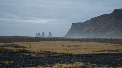 village vik - Reynisfjall stacks