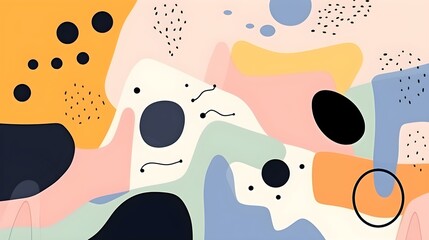 Seamless Background of abstract Shapes and Textures in colorful Tones. Creative Wallpaper