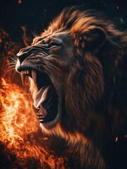 Powerful Lion Roar