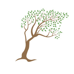 Minimalist Tree Logo for Eco-Friendly and Nature-Inspired Branding, Abstract Nature-Inspired Tree Logo