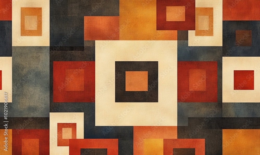 Poster rectangles squares pattern