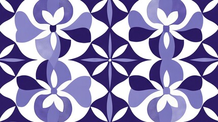 Fototapeta premium A purple and white floral design on a purple backdrop with a white bloom on the left side of the picture